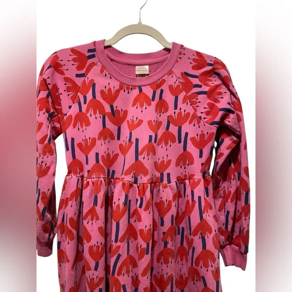 Hanna Anderson Knit Dress French Terry Long Sleeve Dress size 140cm /US 10